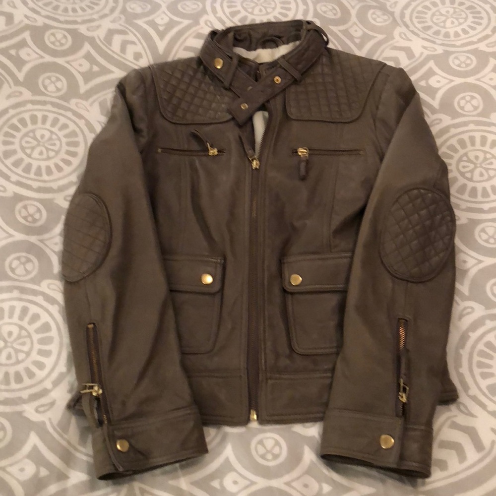Zara leather jacket size medium